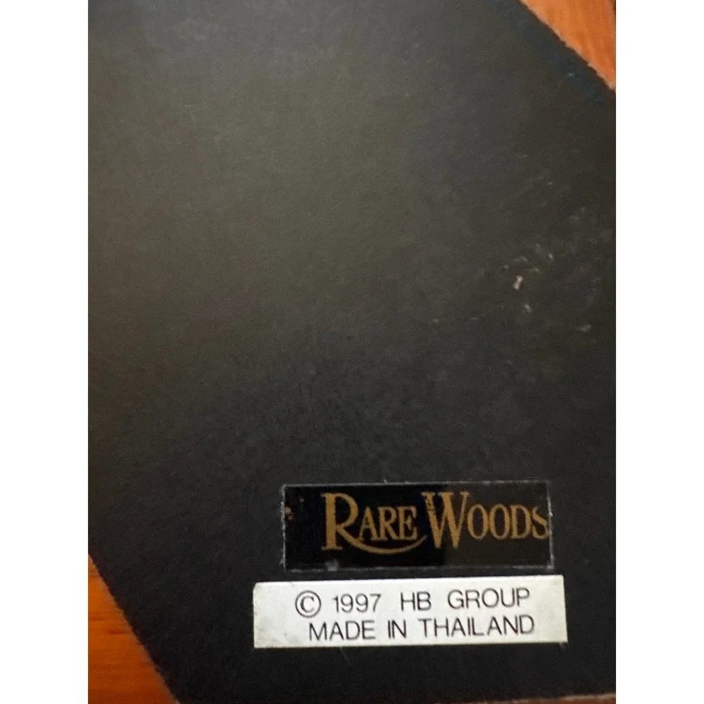 Rare Woods 1997 8x10 Wood Picture Frame Black Trim Vintage Made Thailand